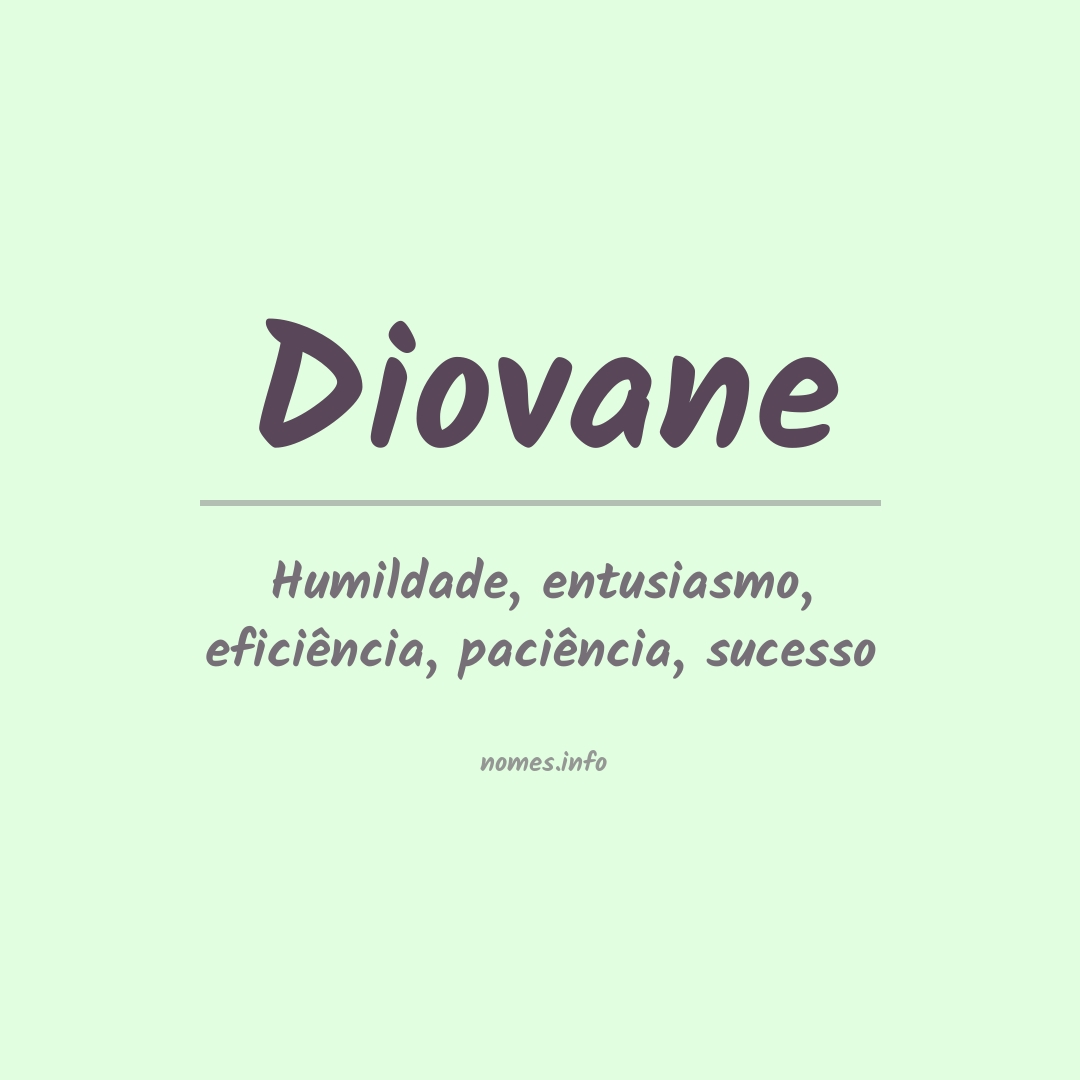 Significado do nome Diovane