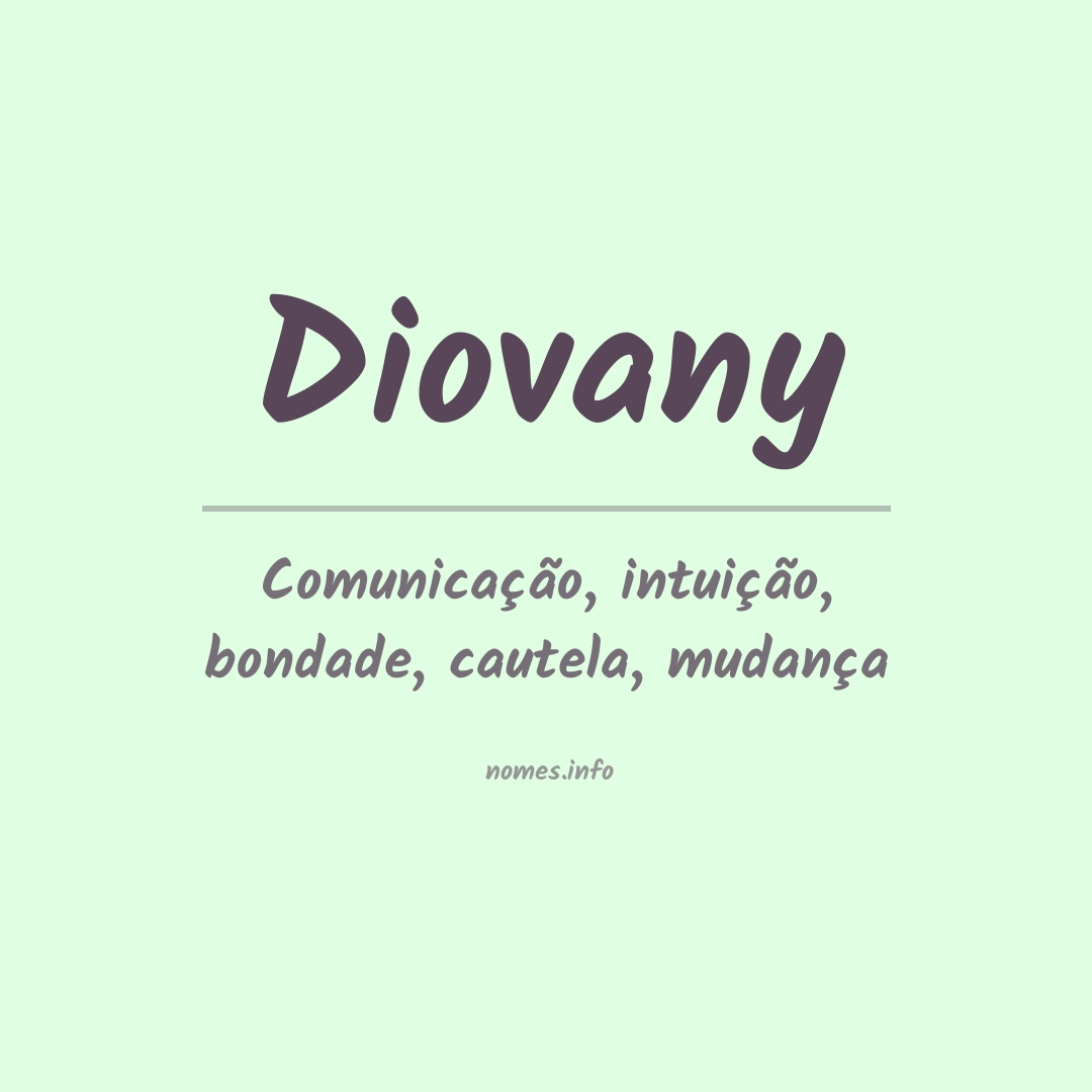 Significado do nome Diovany