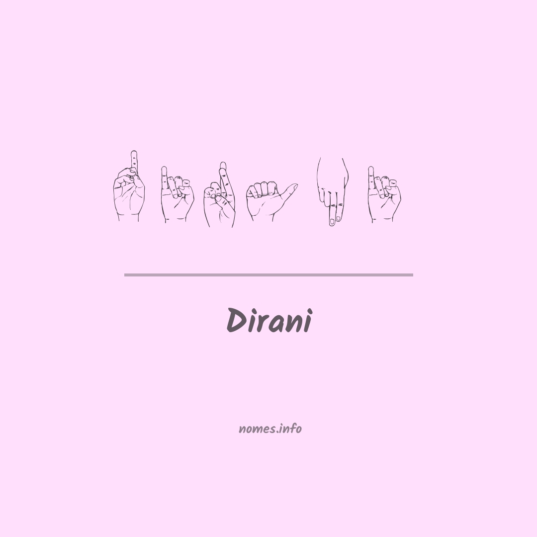 Dirani em Libras