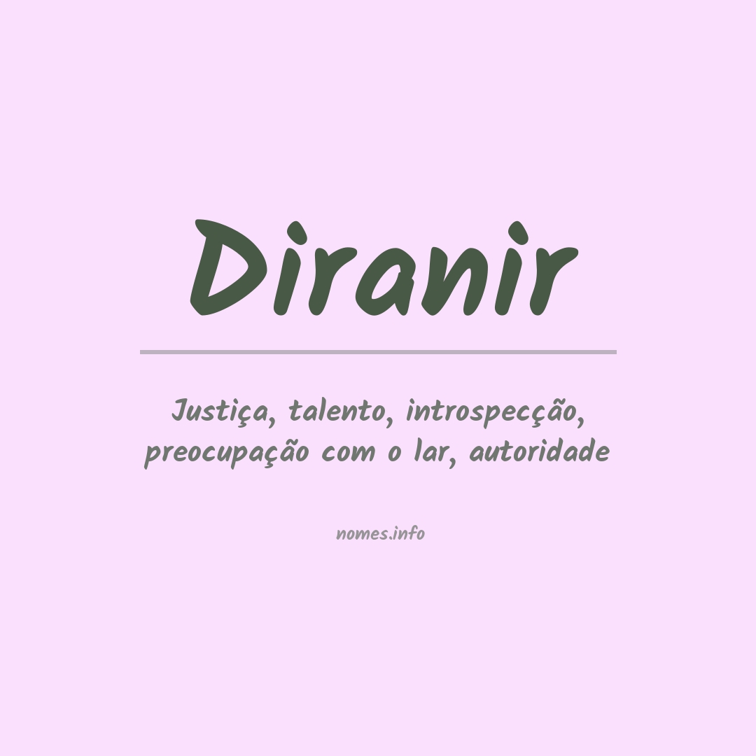 Significado do nome Diranir