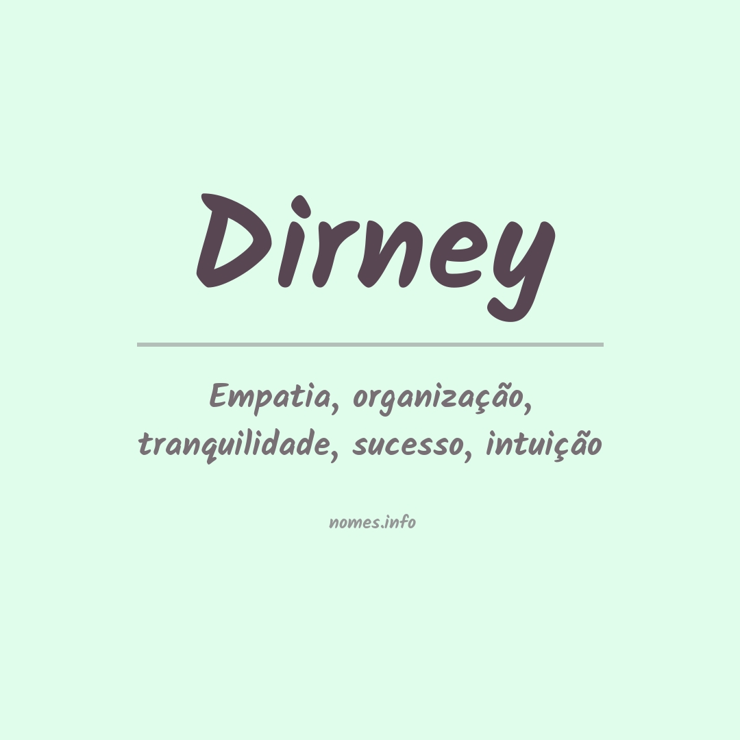 Significado do nome Dirney