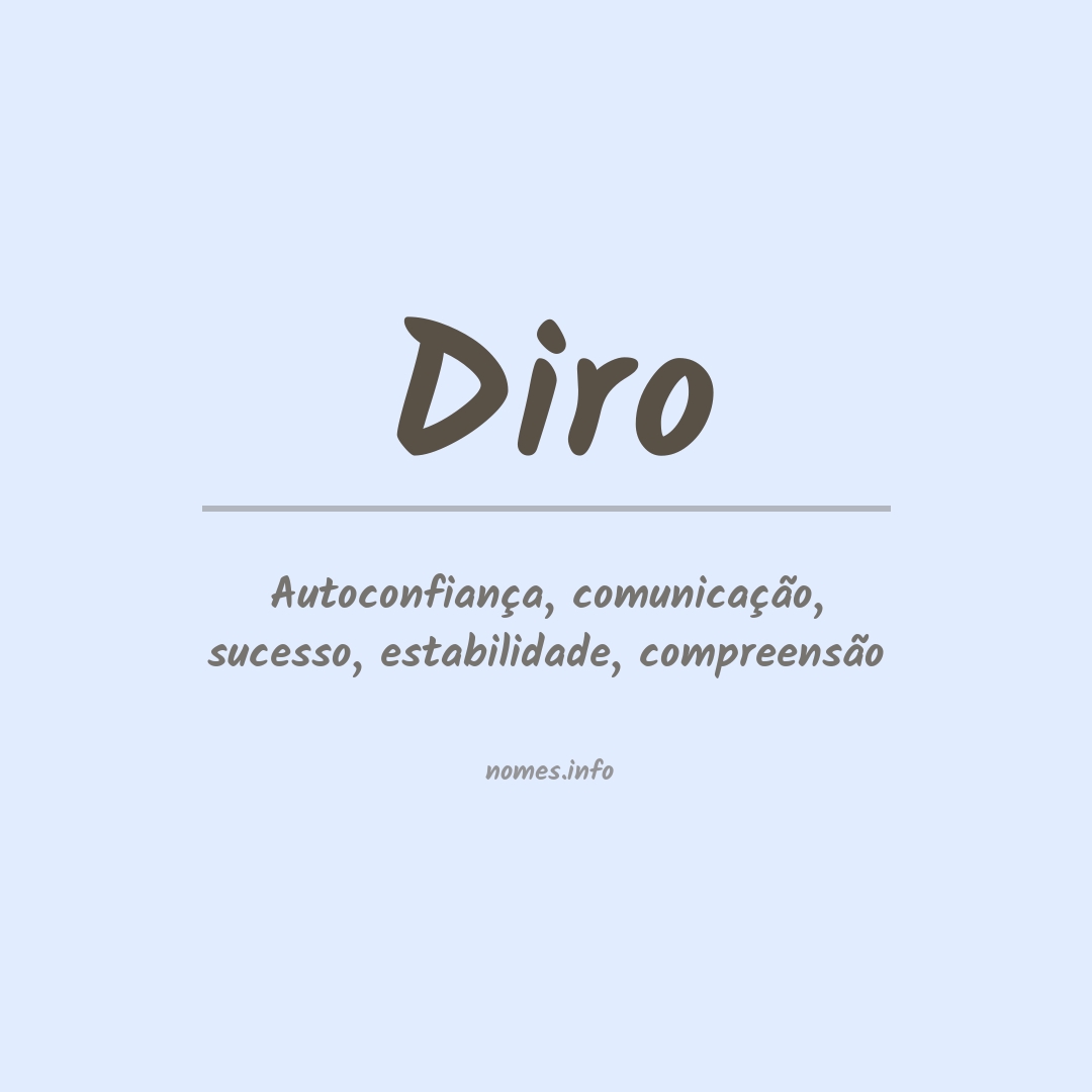 Significado do nome Diro