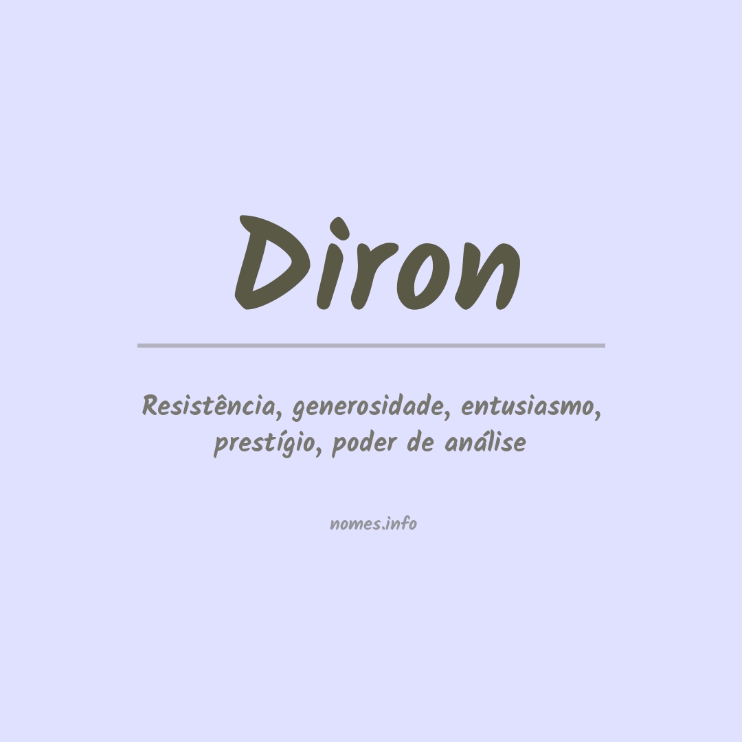 Significado do nome Diron