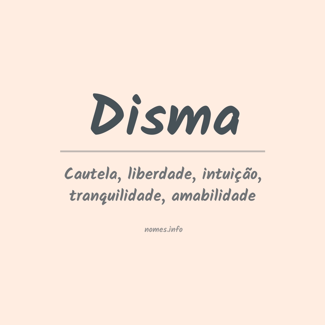 Significado do nome Disma