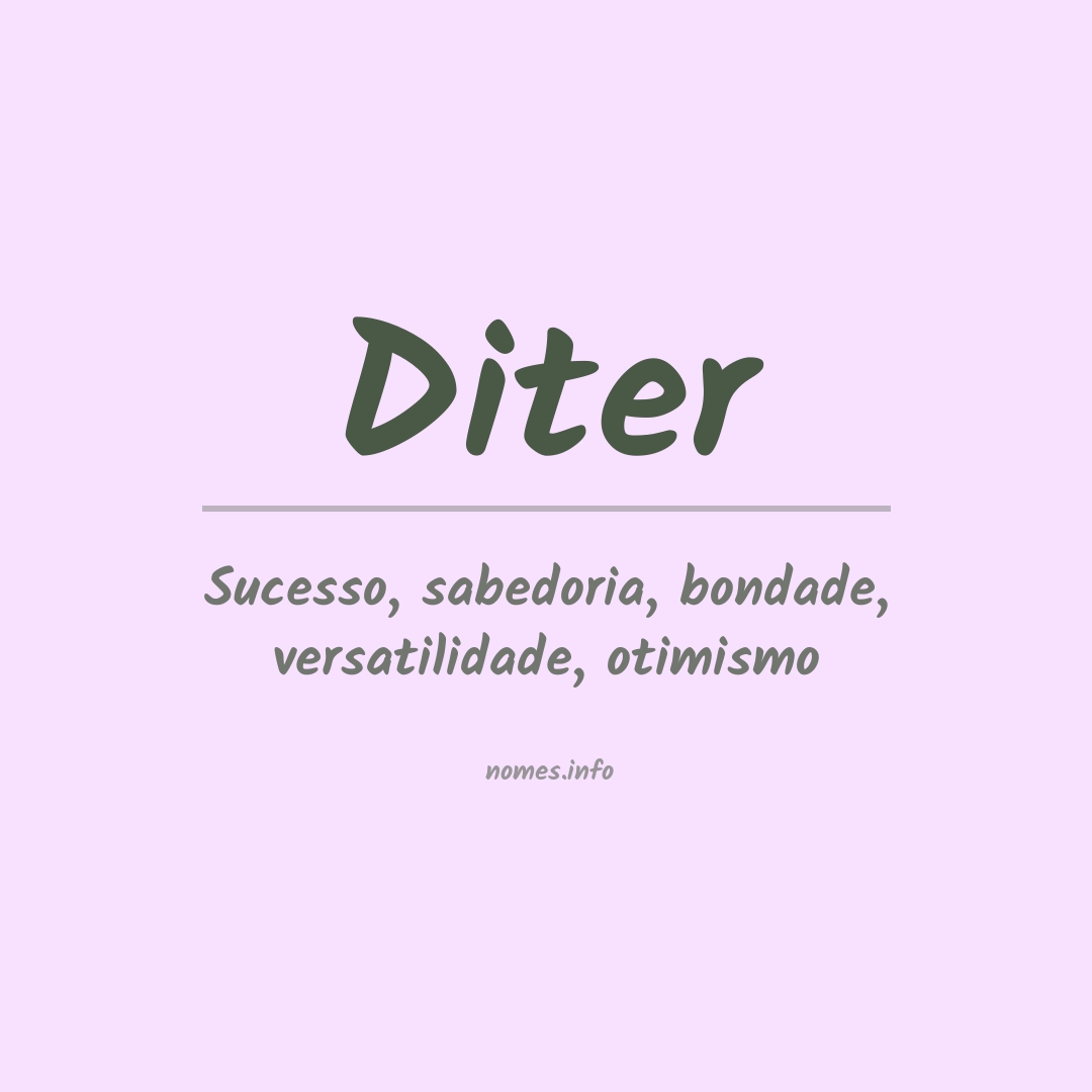 Significado do nome Diter