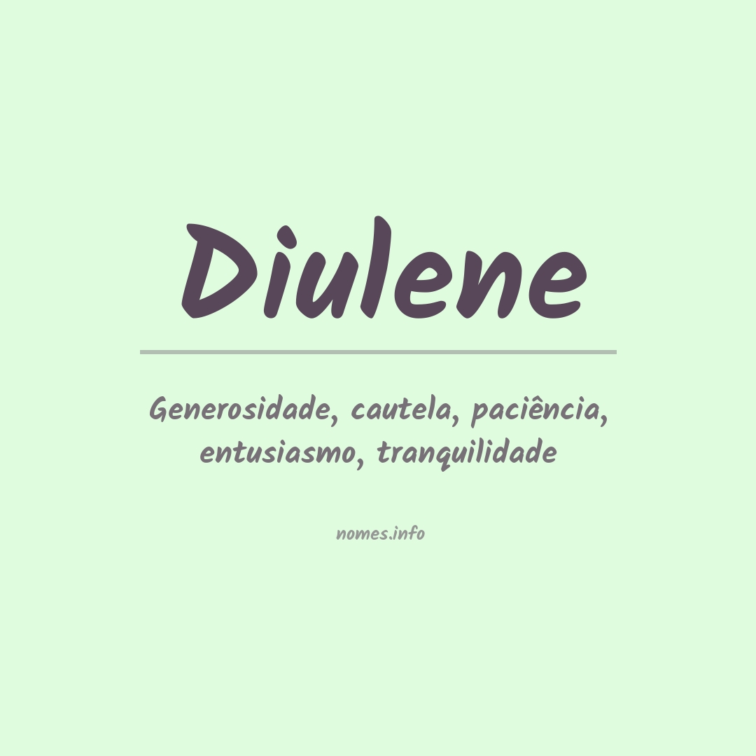 Significado do nome Diulene