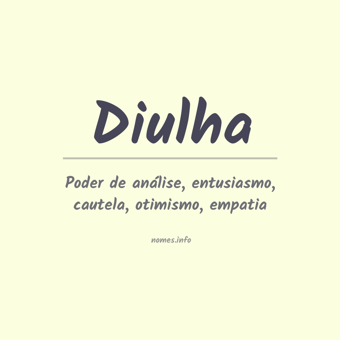 Significado do nome Diulha