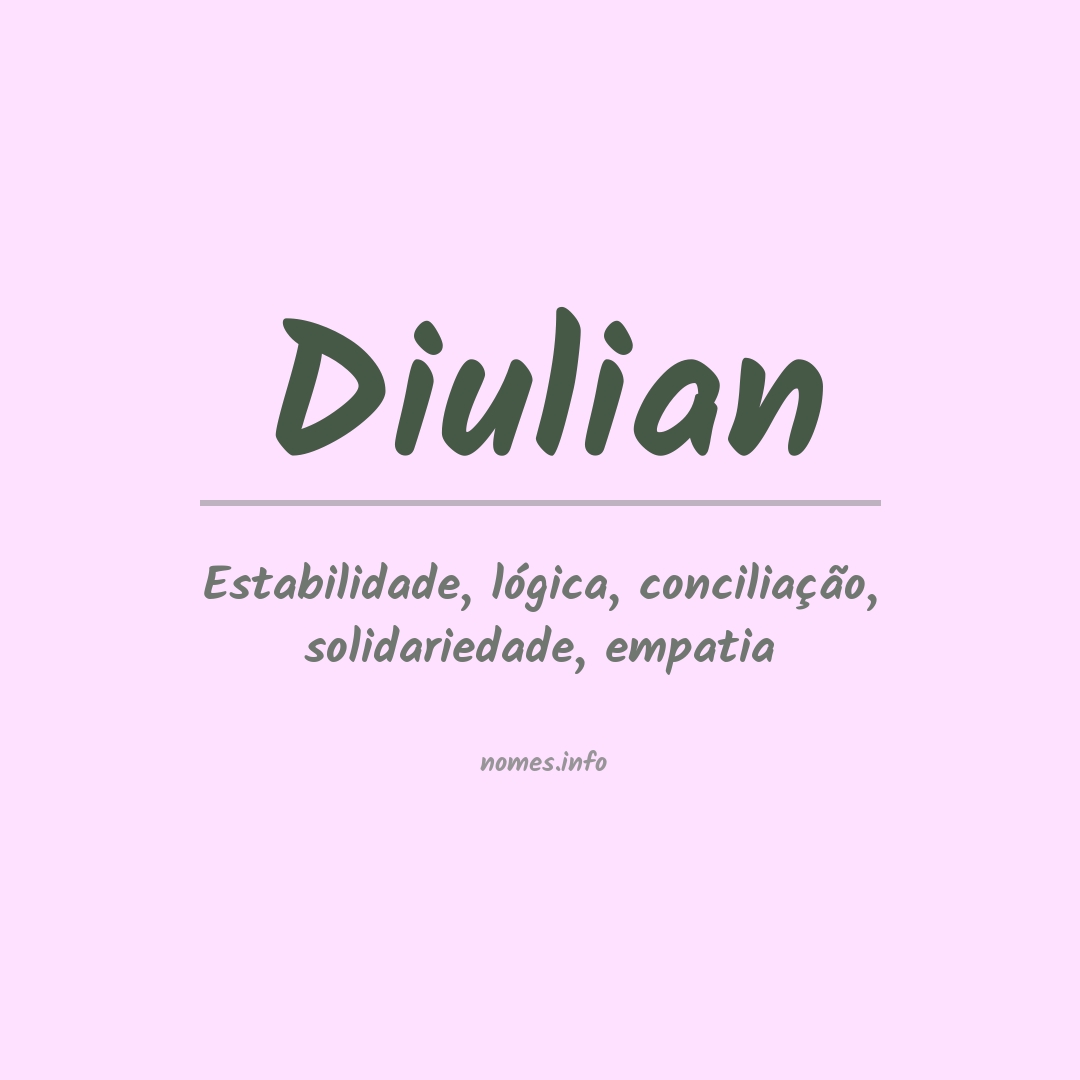Significado do nome Diulian
