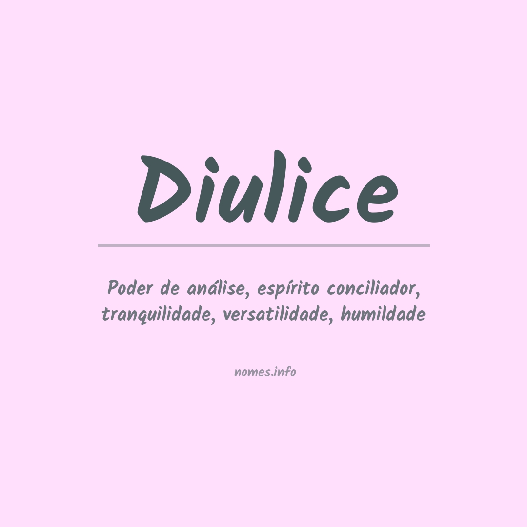 Significado do nome Diulice