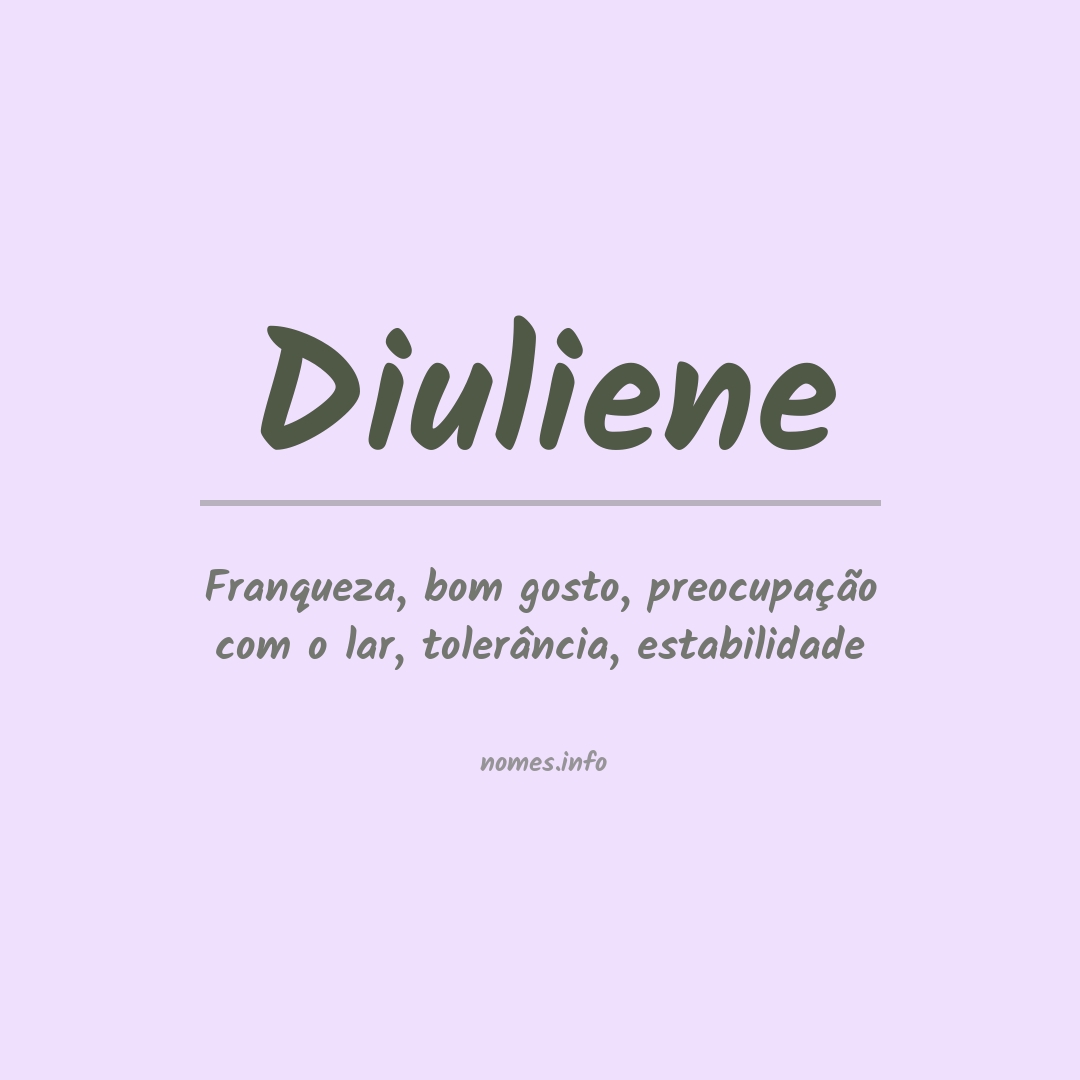 Significado do nome Diuliene
