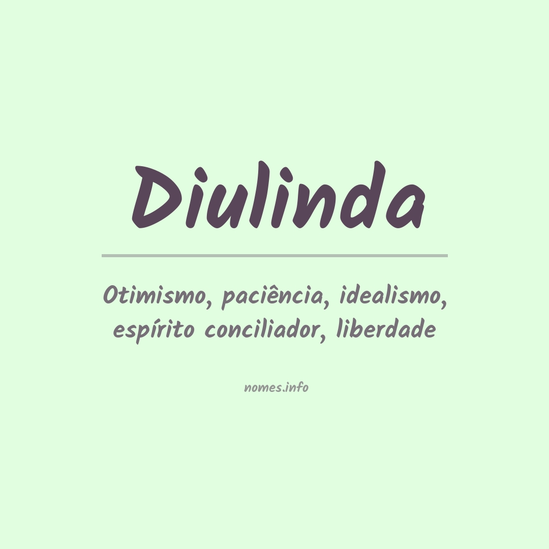 Significado do nome Diulinda