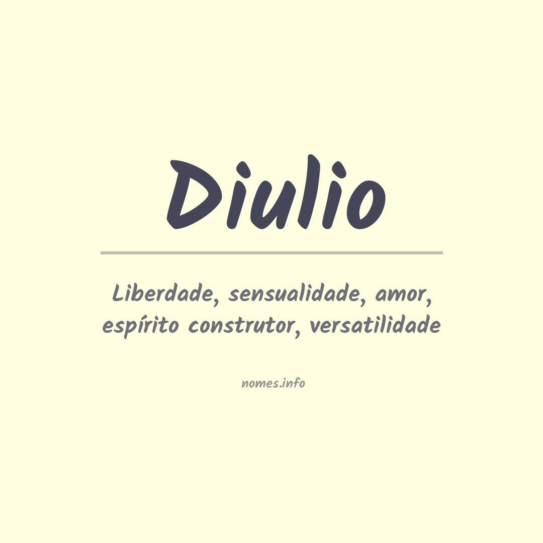 Significado do nome Diulio