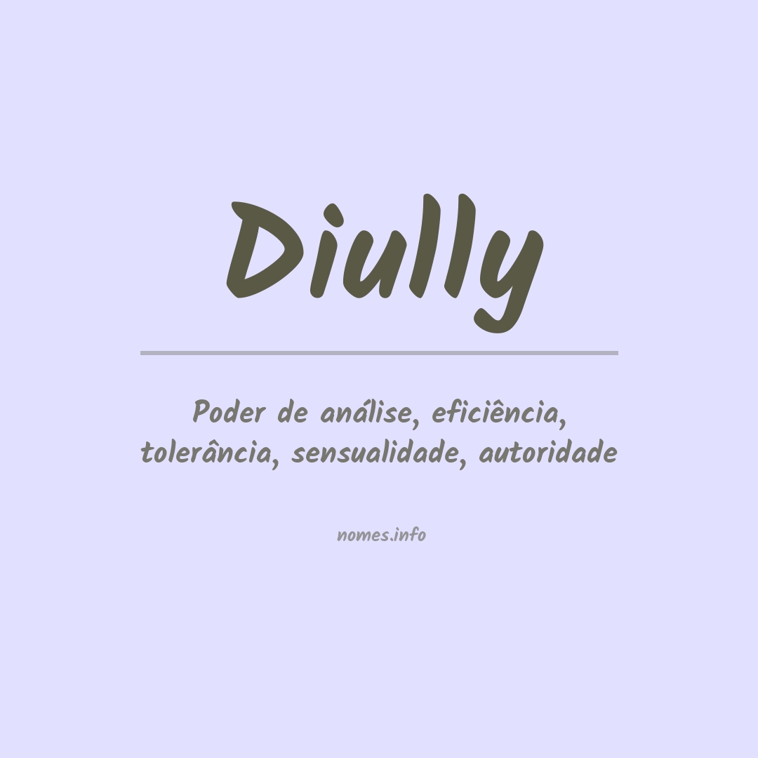 Significado do nome Diully