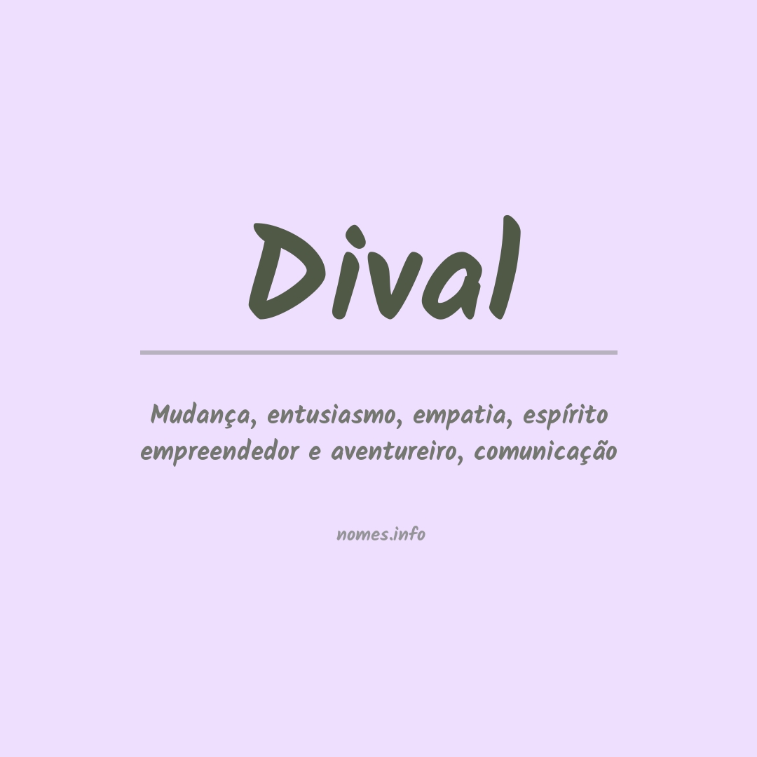 Significado do nome Dival