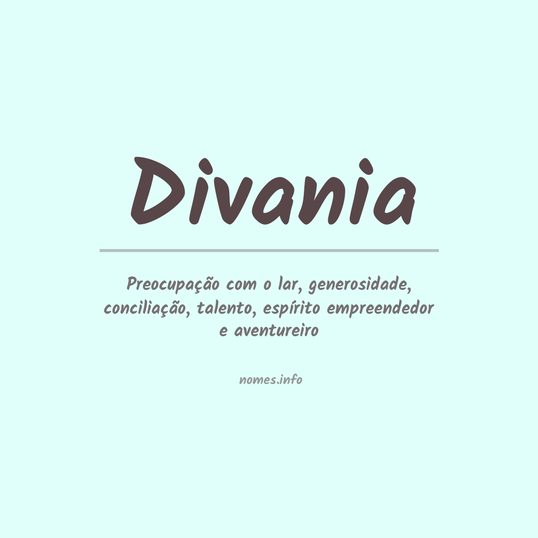 Significado do nome Divania