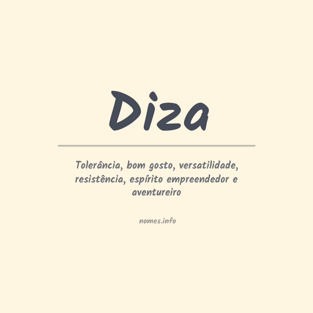 Significado do nome Diza
