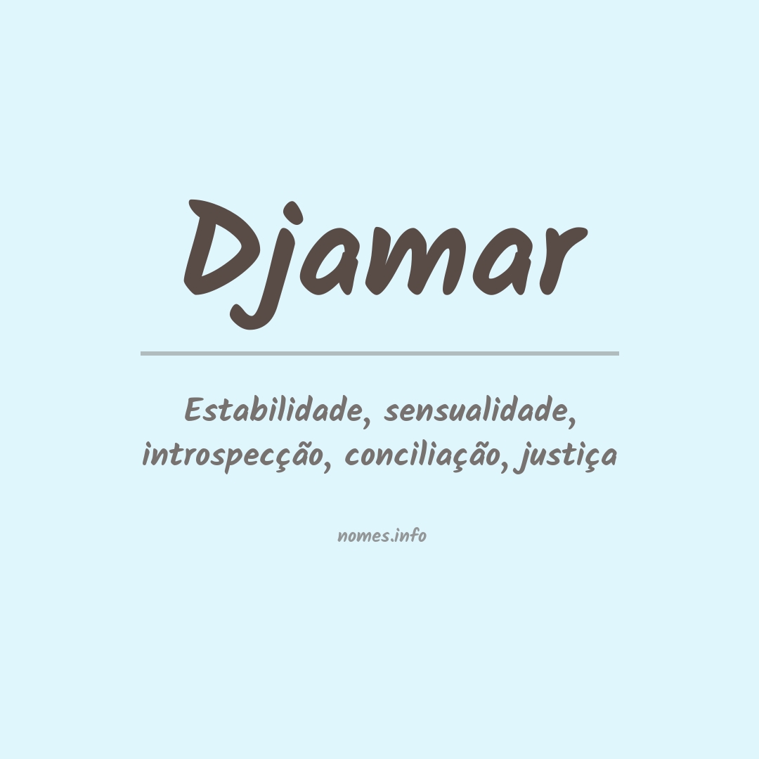 Significado do nome Djamar