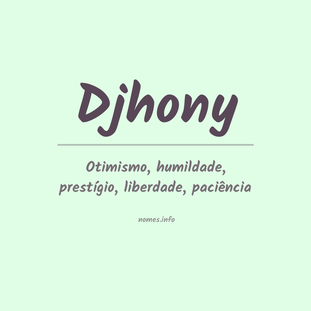 Significado do nome Djhony