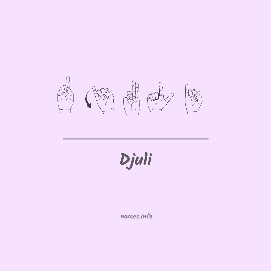 Djuli em Libras