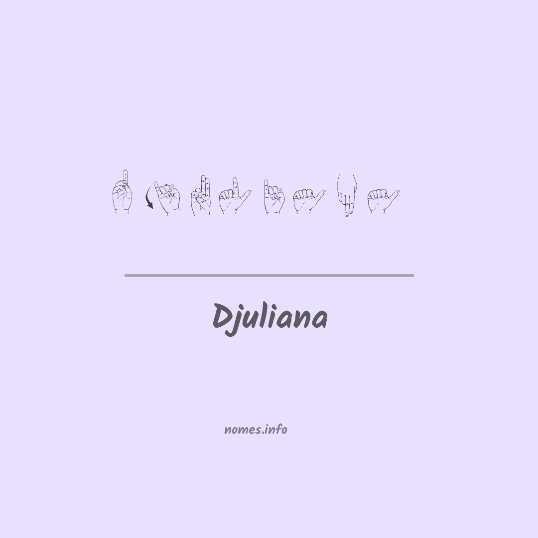 Djuliana em Libras