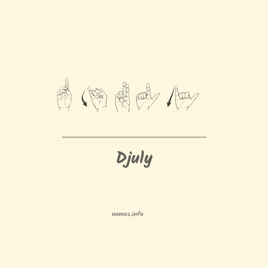 Djuly em Libras