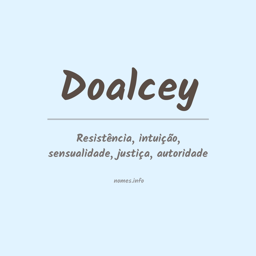 Significado do nome Doalcey