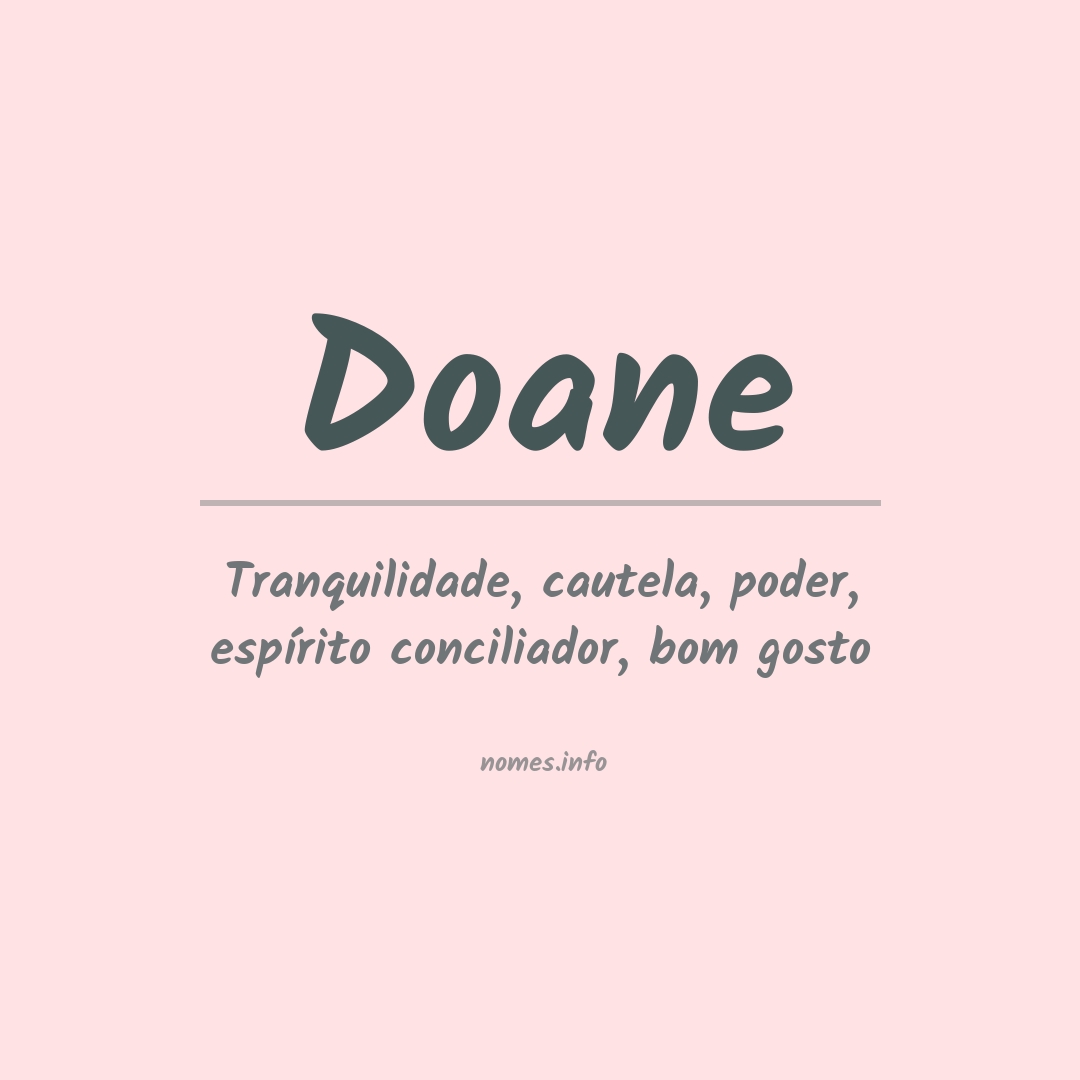 Significado do nome Doane