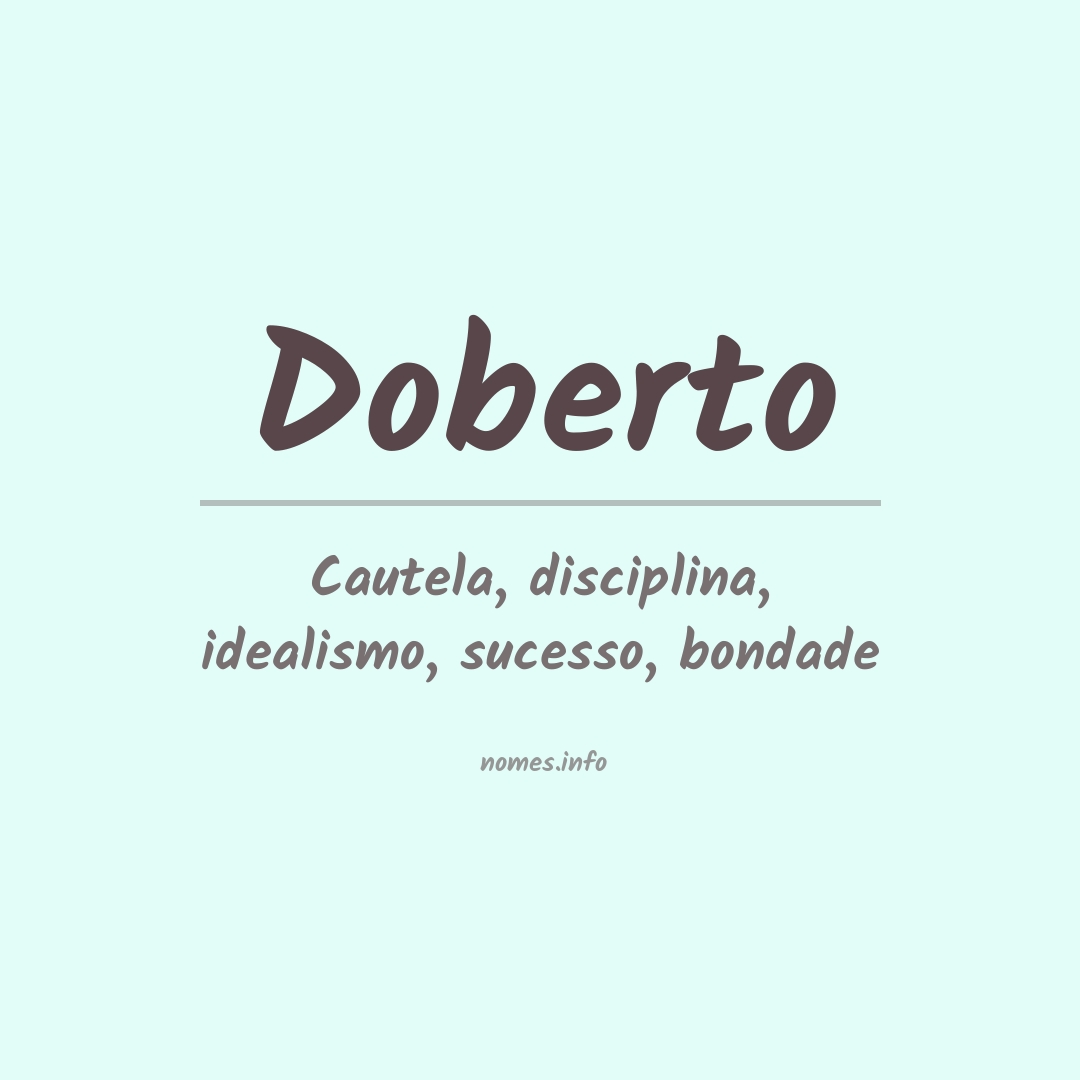 Significado do nome Doberto