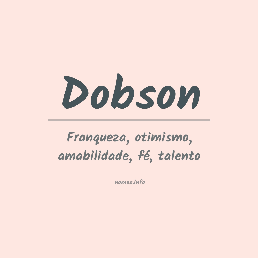 Significado do nome Dobson