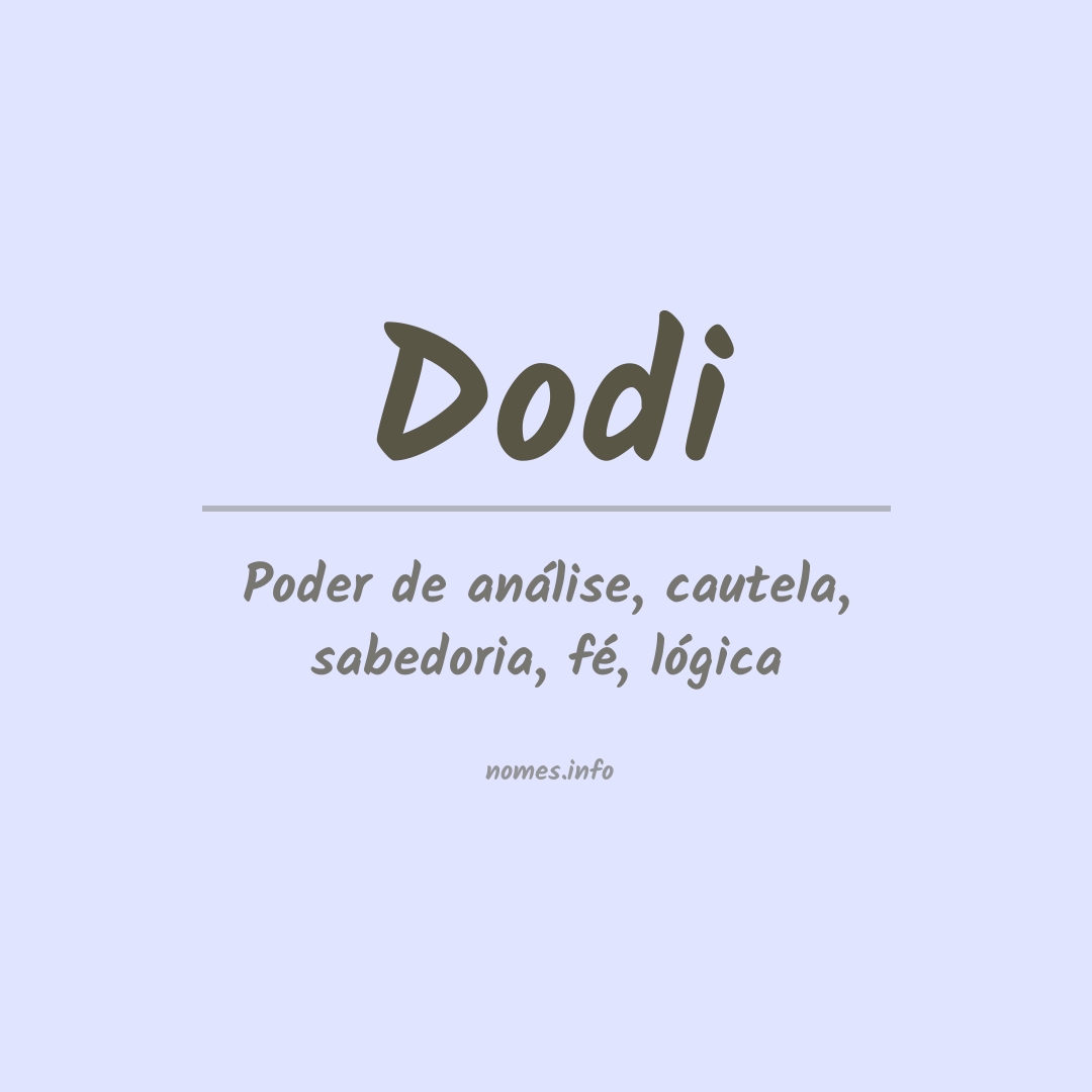 Significado do nome Dodi