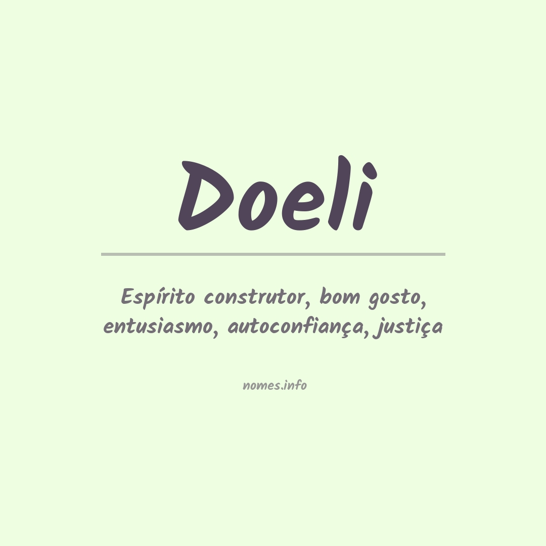 Significado do nome Doeli