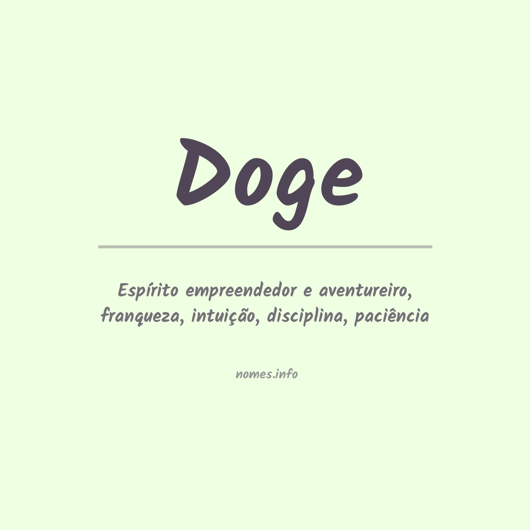 Significado do nome Doge