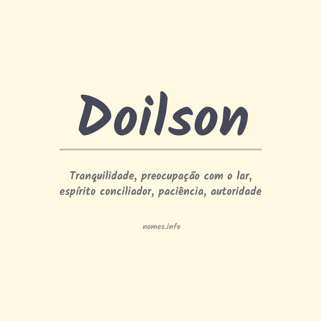 Significado do nome Doilson