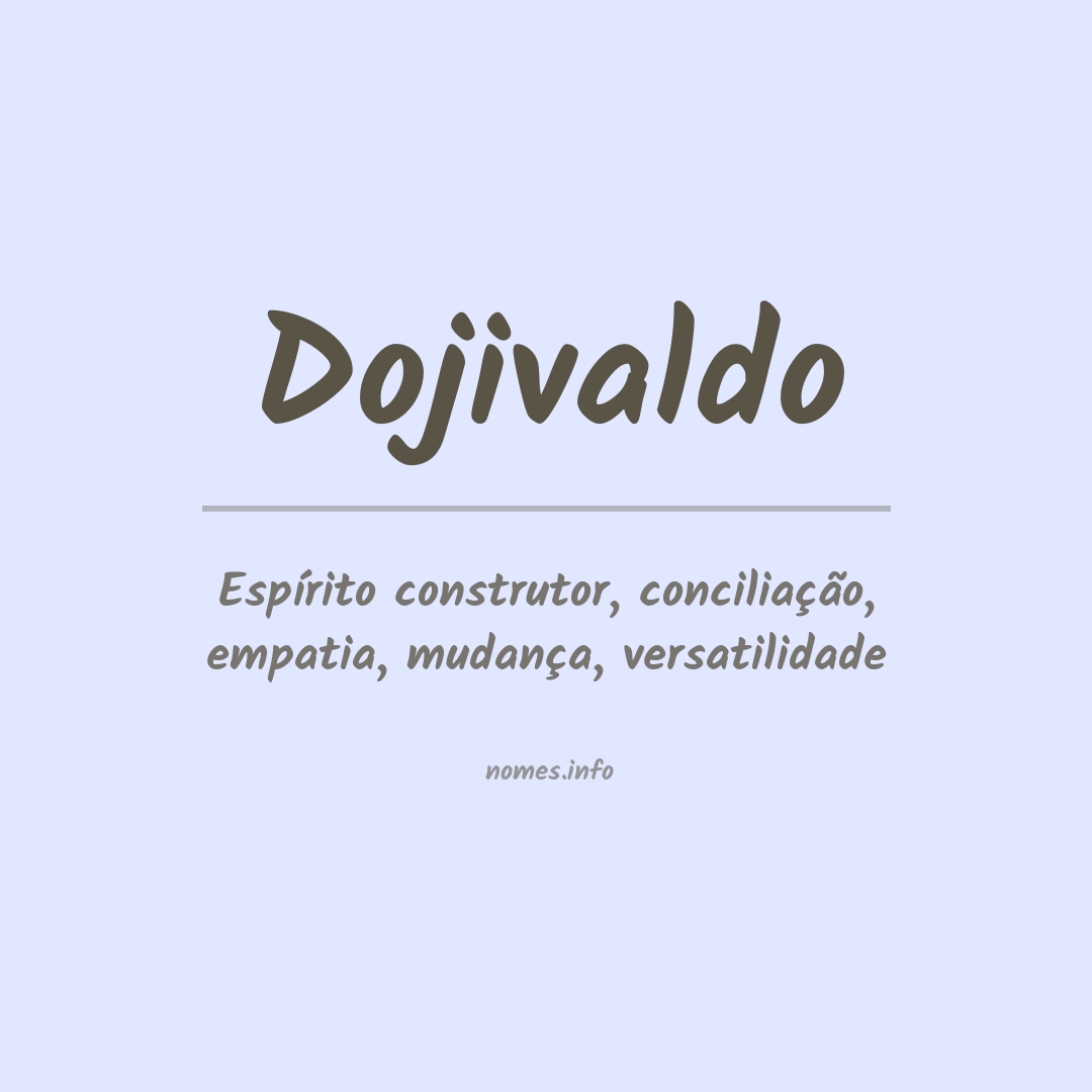 Significado do nome Dojivaldo