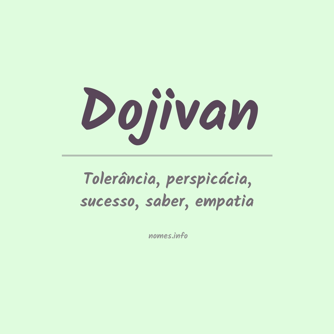 Significado do nome Dojivan