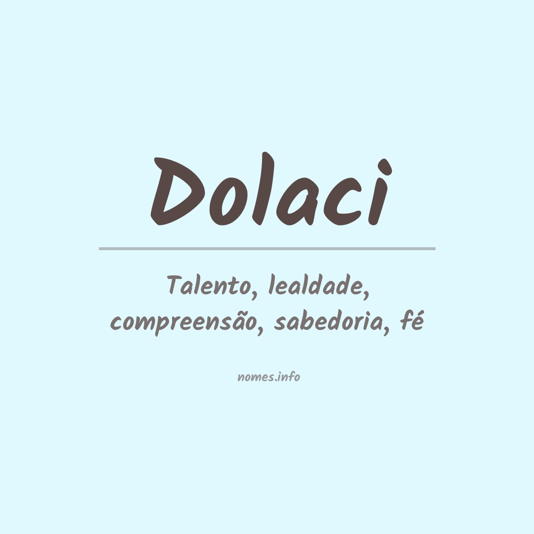 Significado do nome Dolaci