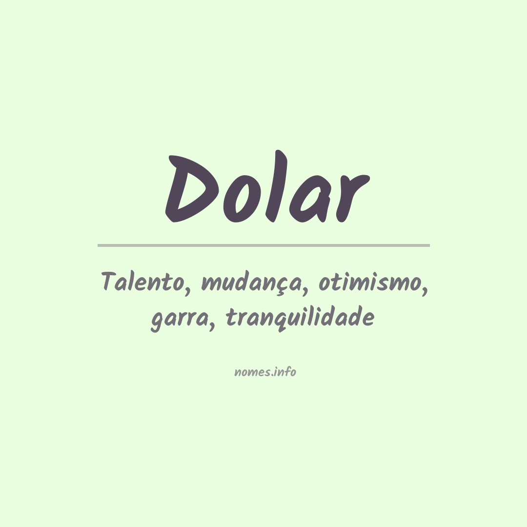 Significado do nome Dolar