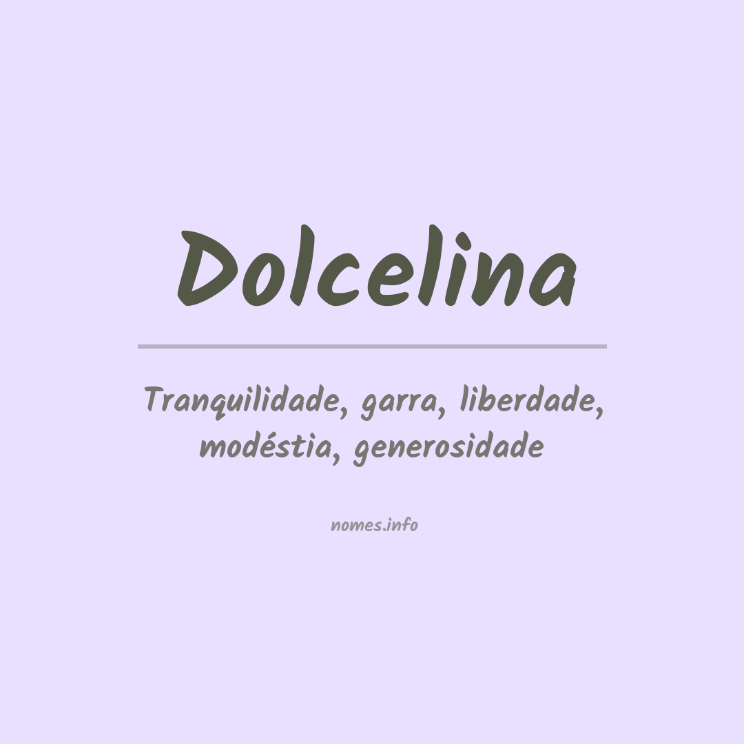 Significado do nome Dolcelina