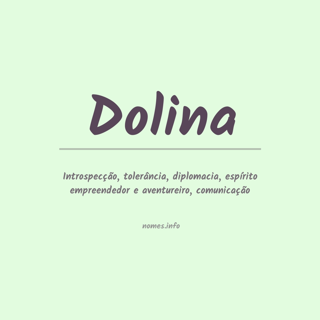 Significado do nome Dolina