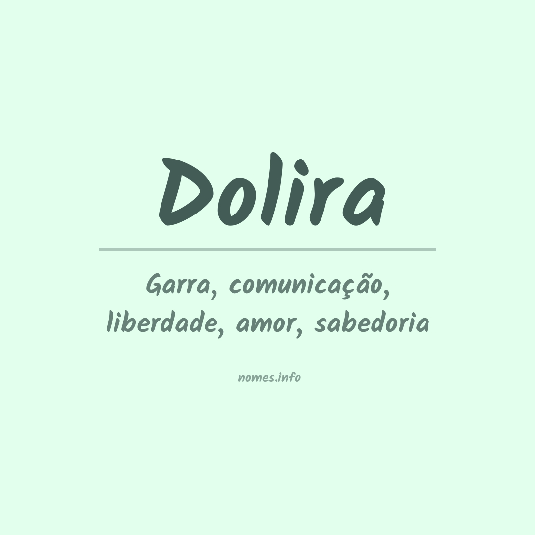 Significado do nome Dolira