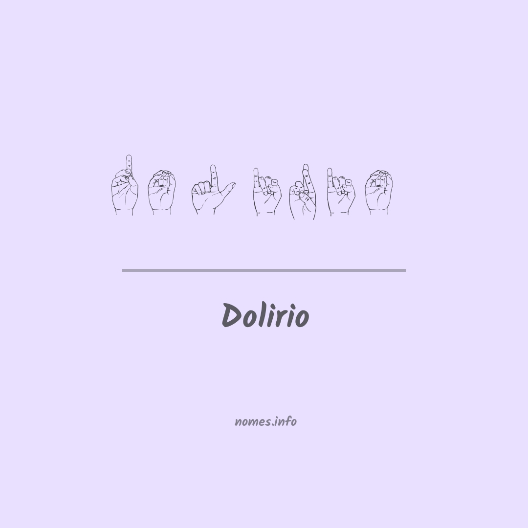Dolirio em Libras