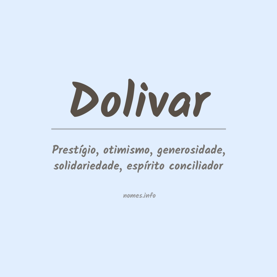 Significado do nome Dolivar