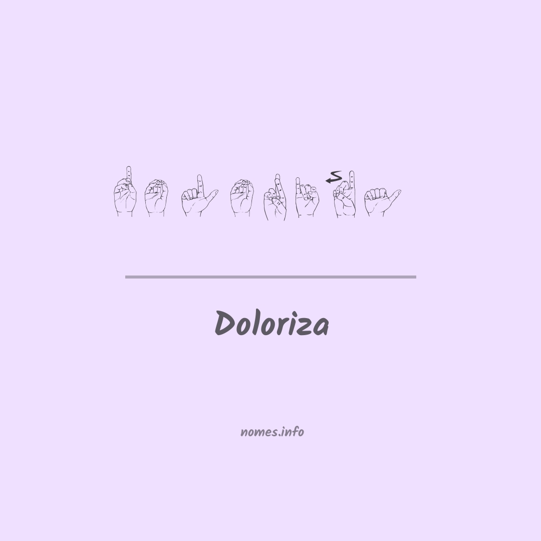 Doloriza em Libras