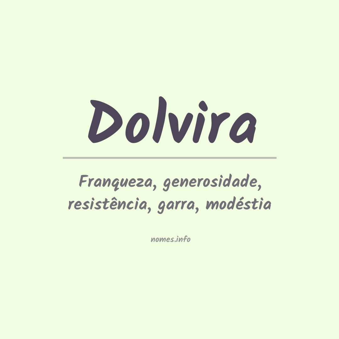 Significado do nome Dolvira