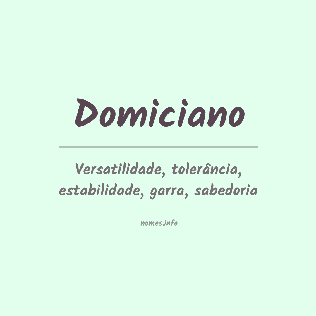 Significado do nome Domiciano