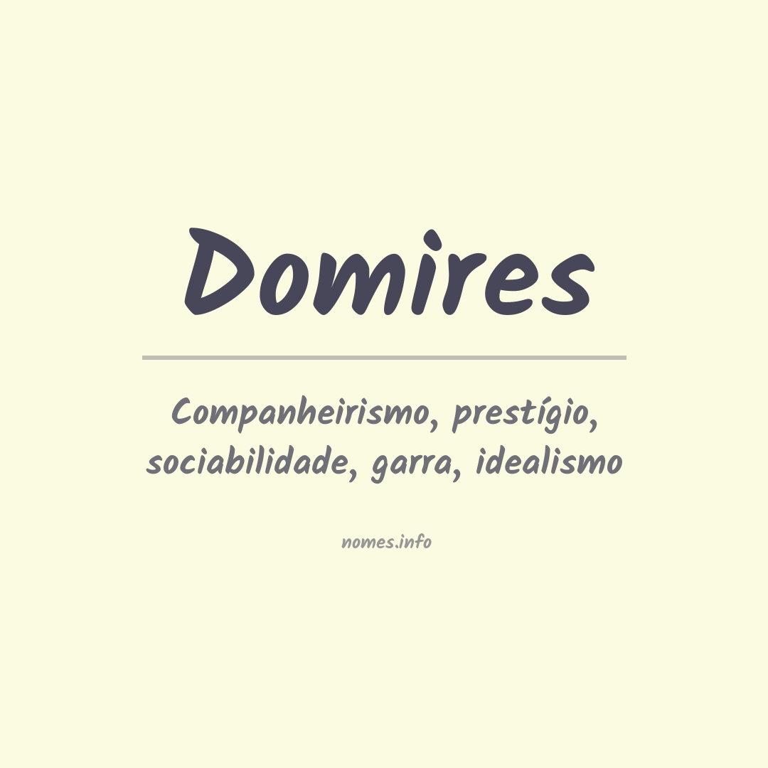Significado do nome Domires
