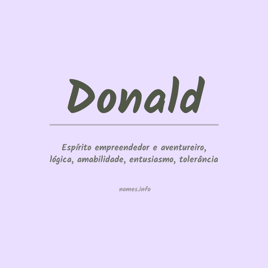 Significado do nome Donald