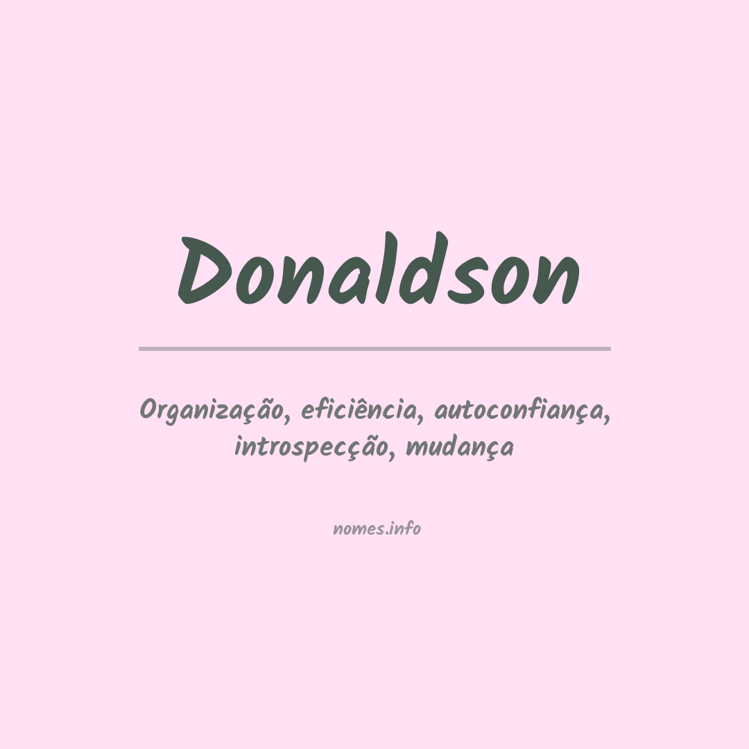 Significado do nome Donaldson