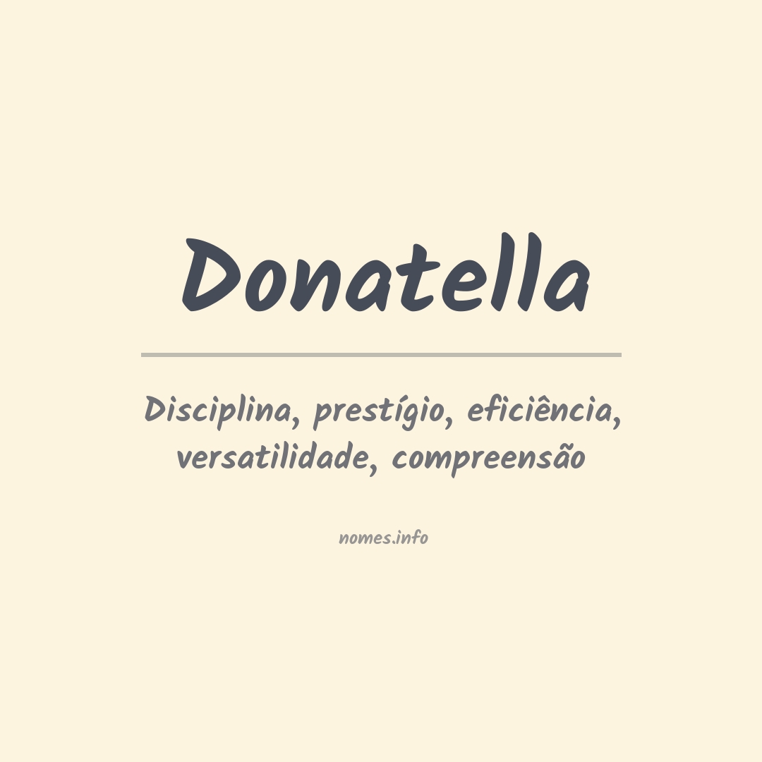 Significado do nome Donatella