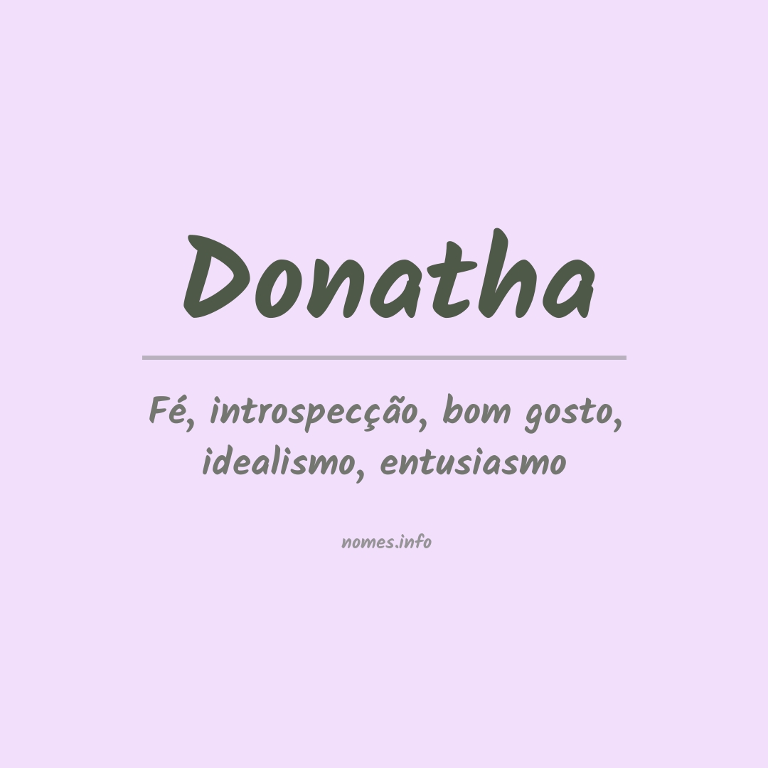 Significado do nome Donatha